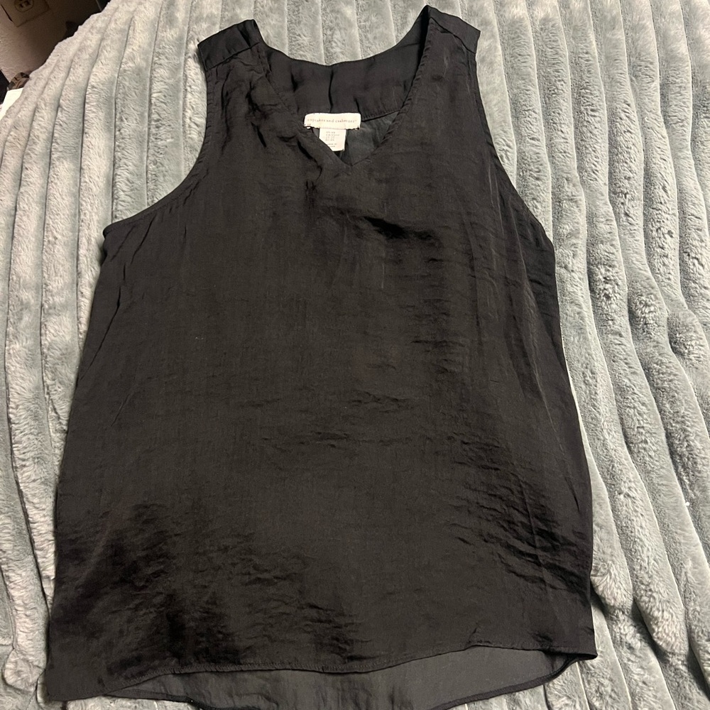 cupcakes & cashmere Black V-Neck Blouse